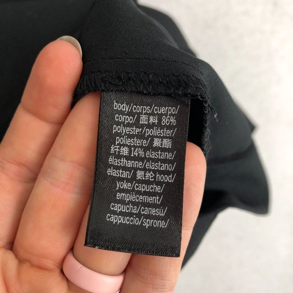 Victoria's Secret Sport Women's Size Small Black Silver Lightweight Hoodie - Picture 8 of 10